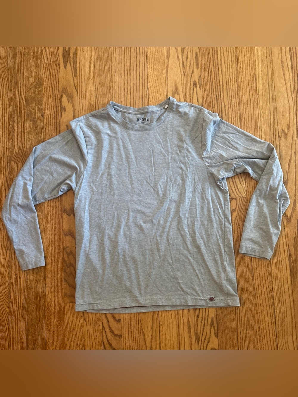 Rhone Element Long Sleeve Shirt Mens Medium Gray Pima Cotton Blend 100996